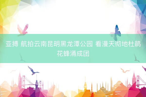 亚搏 航拍云南昆明黑龙潭公园 看漫天彻地杜鹃花蜂涌成团